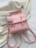 Pink handbag on a light background
