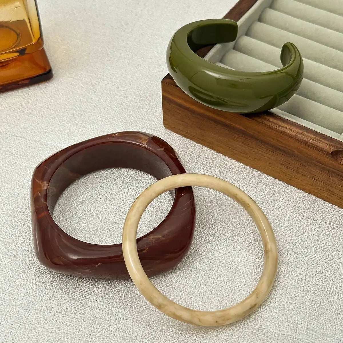 Boho Resin Chunky Cuff Bangle