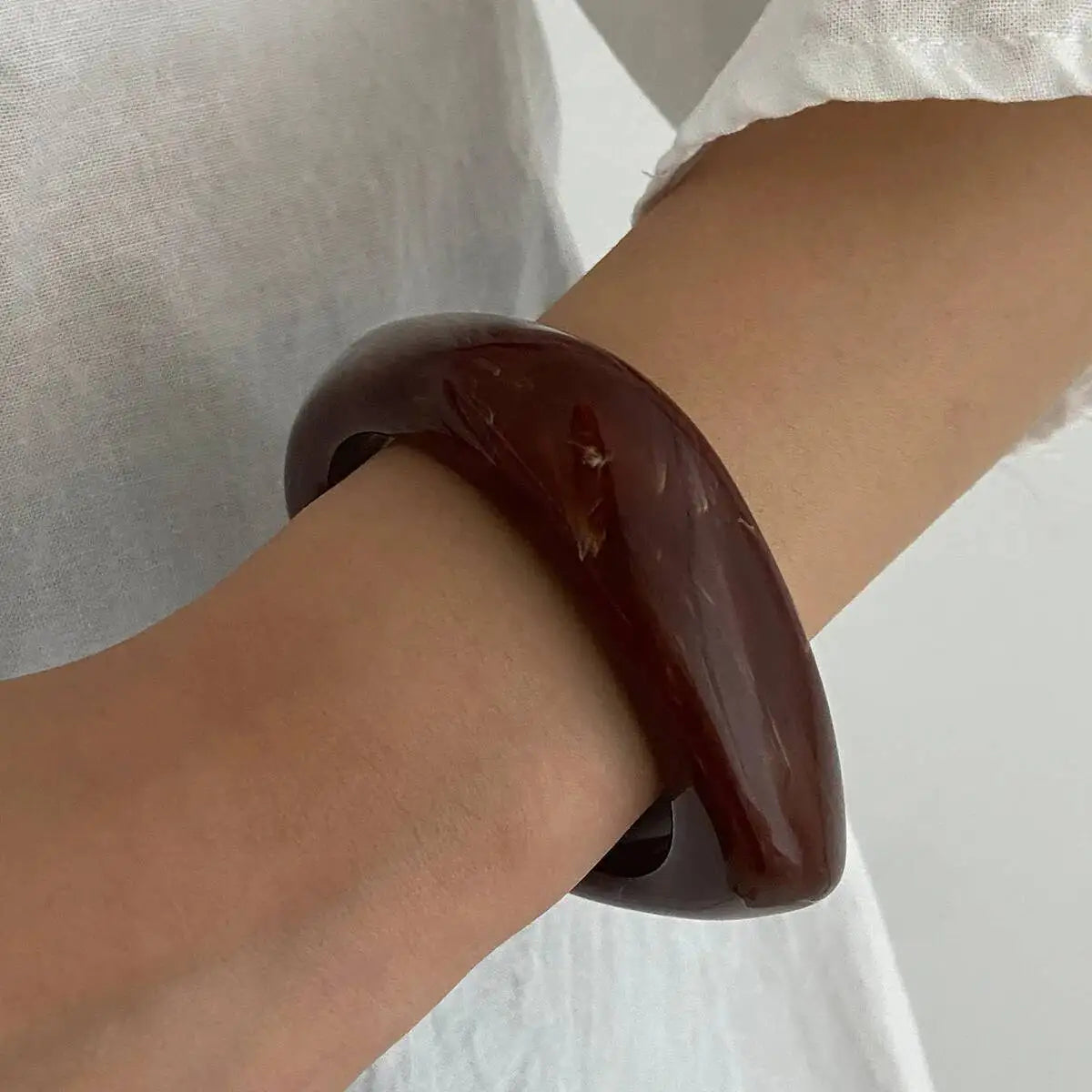 Boho Resin Chunky Cuff Bangle