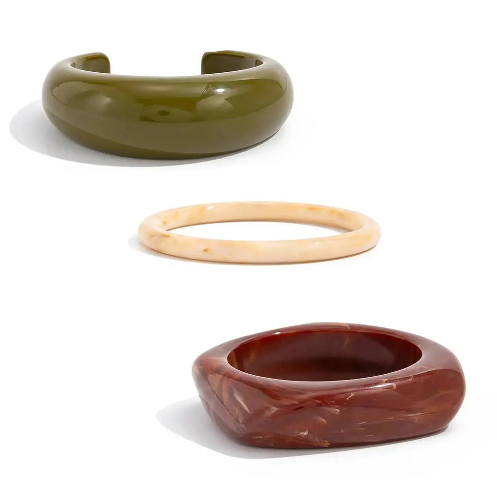Boho Resin Chunky Cuff Bangle
