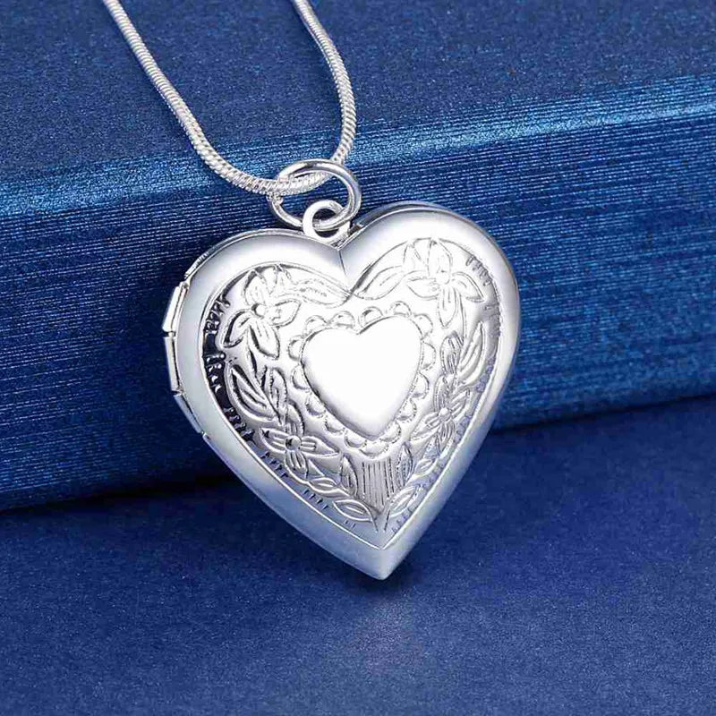 925 Sterling Silver Heart Pendant Necklace