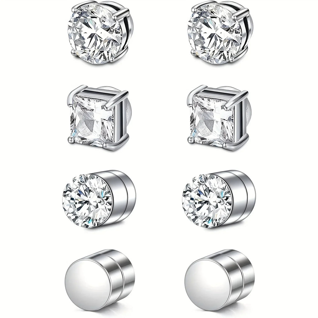 Crystal Magnetic Clip-On Earrings